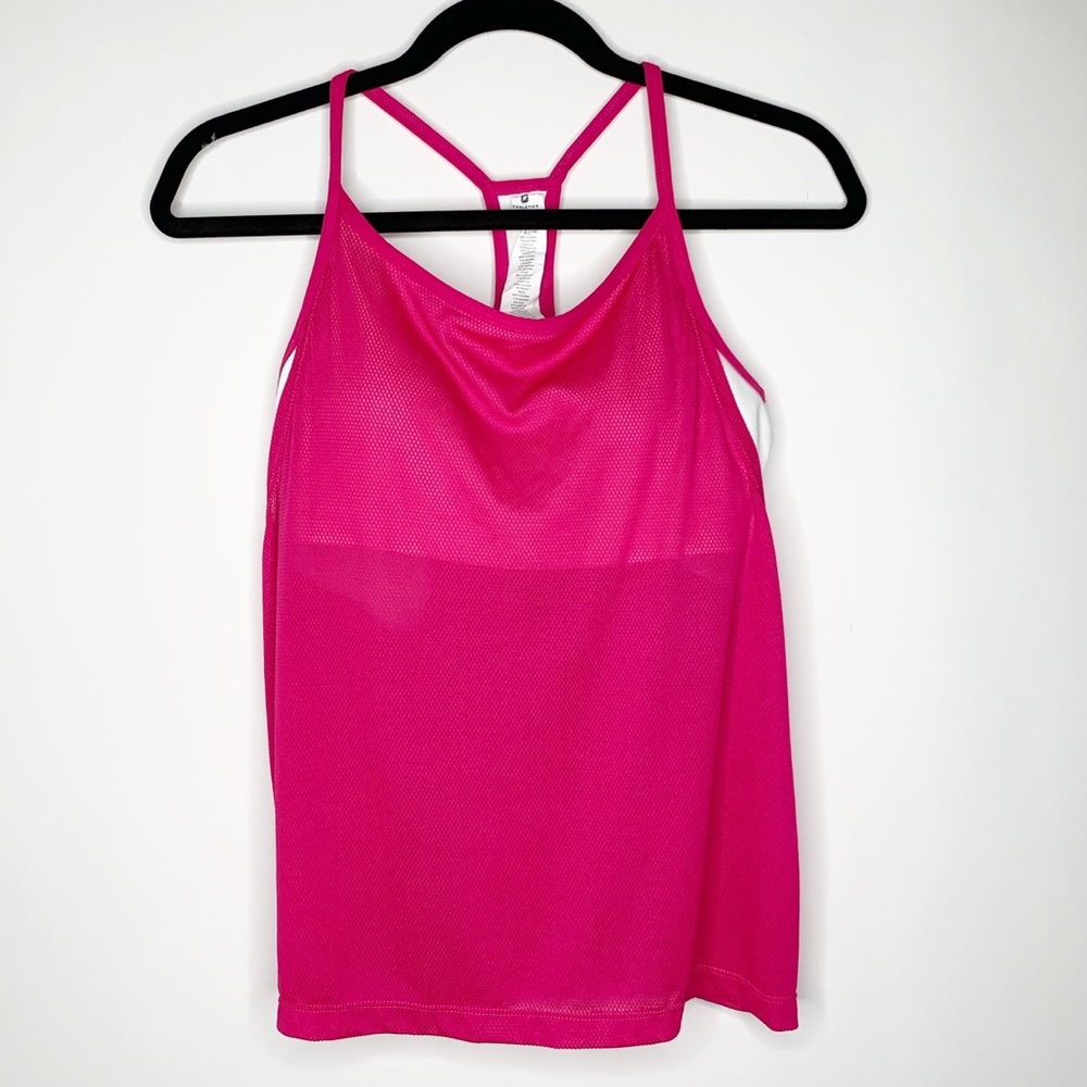 Fabletics Norwalk got pink & white bra tank F0164
